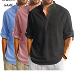 Men's Lightweight Cotton Henley Shirt