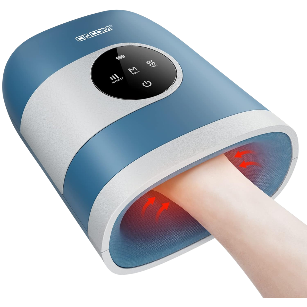 Upgraded Rechargeable Hand Massager W/ Heat And Compression