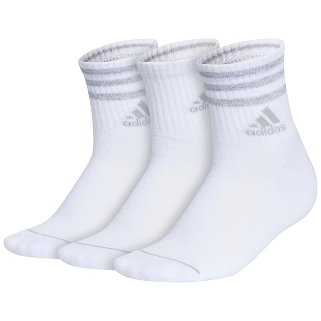 3-Pairs adidas Women's Cushioned Quarter Socks