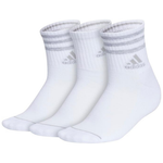 3-Pairs adidas Women's Cushioned Quarter Socks