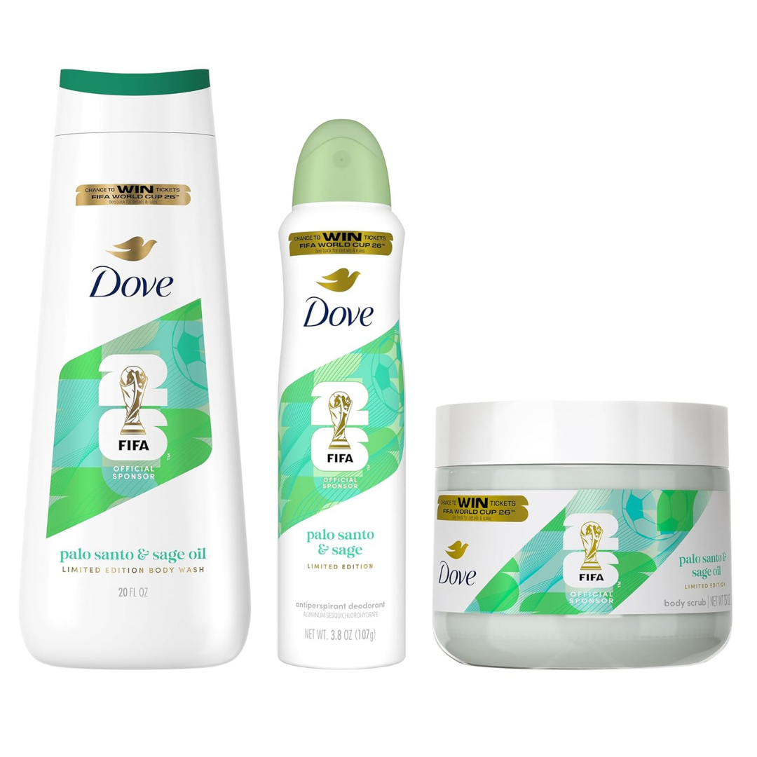 Dove FIFA Limited Edition Body Wash, Deodorant & Body Scrub