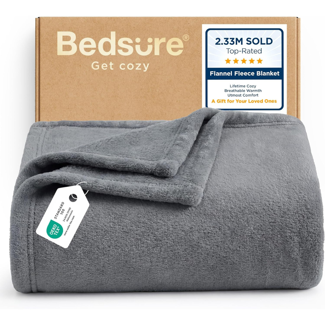 Bedsure Lightweight Super Soft Cozy Luxury Fleece Blanket (various)