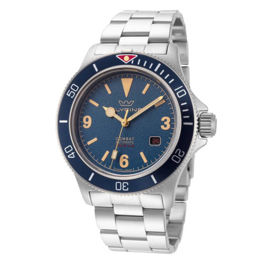 GLYCINE Men's Combat Sub Automatic Blue Dial Watch (GL0416)