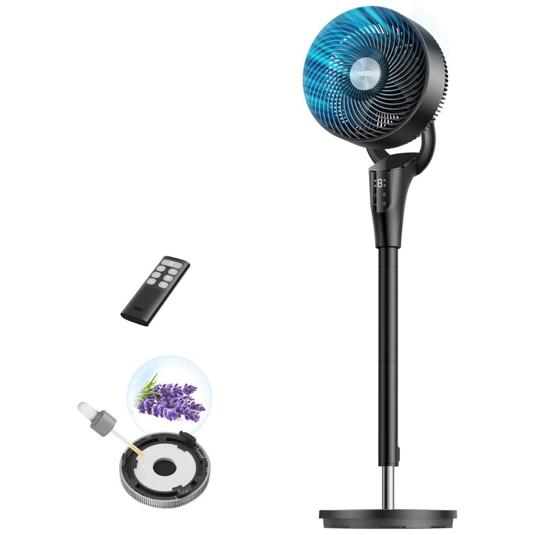 DREO Adjustable Height Quiet Standing Fan
