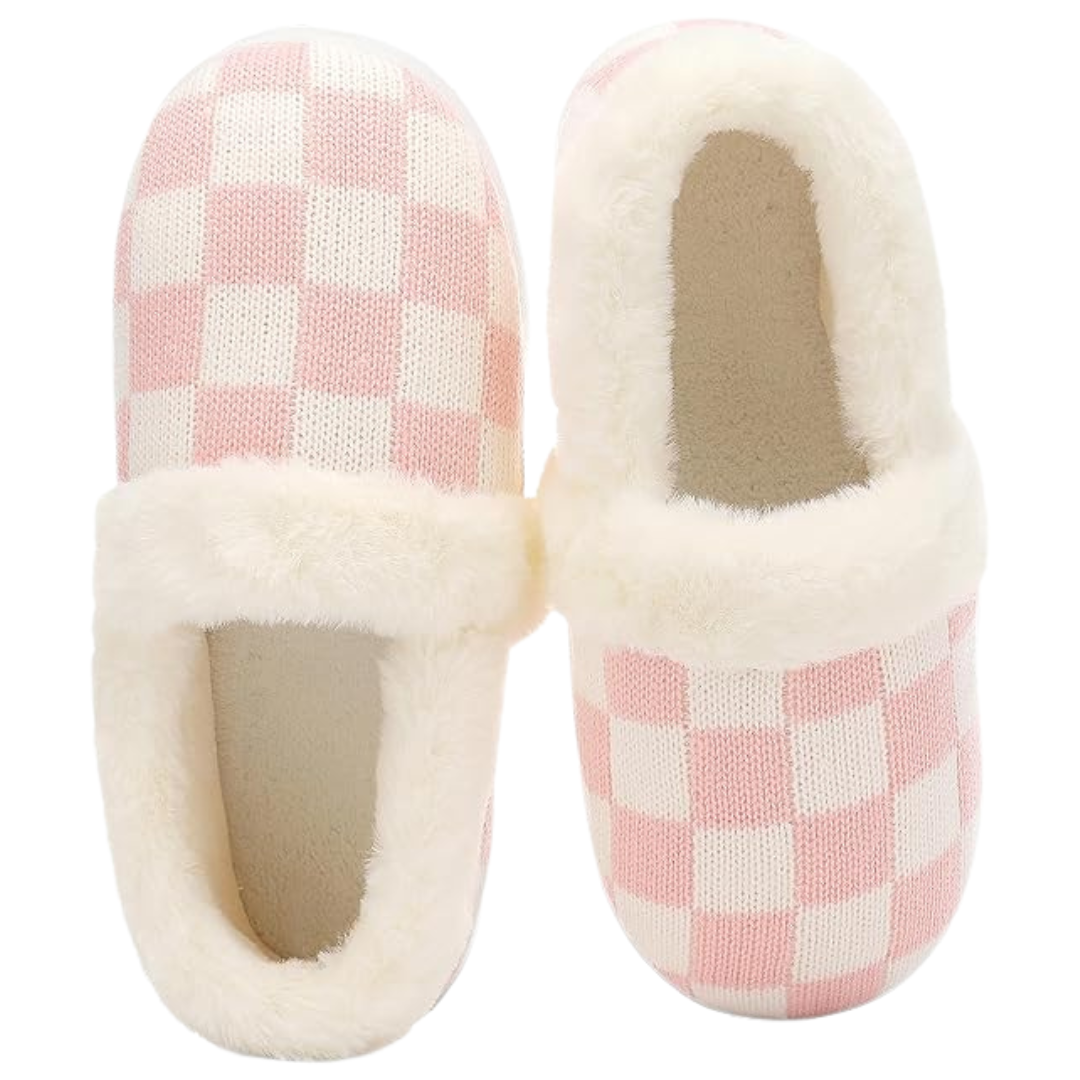 Women's Fuzzy House Slippers With Faux Fur Lining (Various)