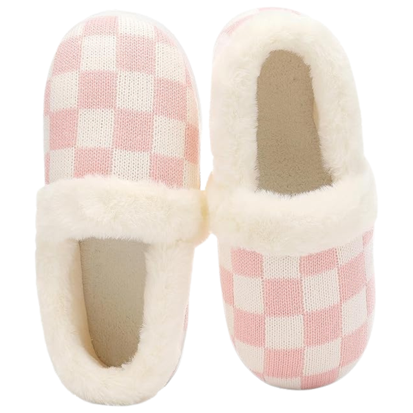 Women's Fuzzy House Slippers With Faux Fur Lining (Various)