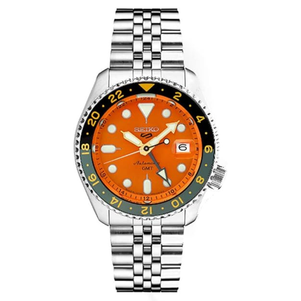 SEIKO 5 Sports GMT Automatic Orange Dial Men's Watch