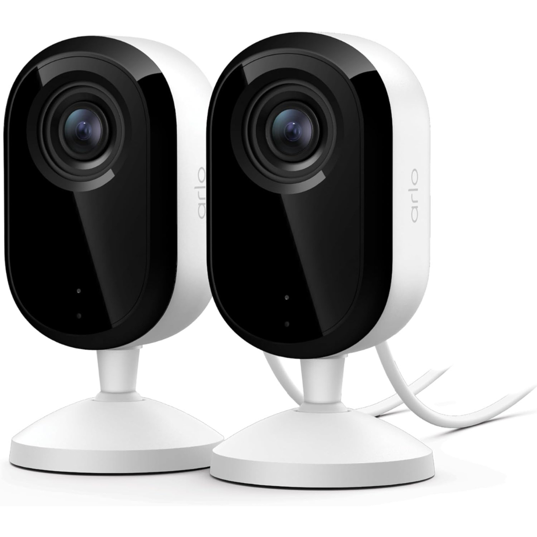 2-Pack Arlo 2K Essential Indoor Security Camera (3rd Gen)