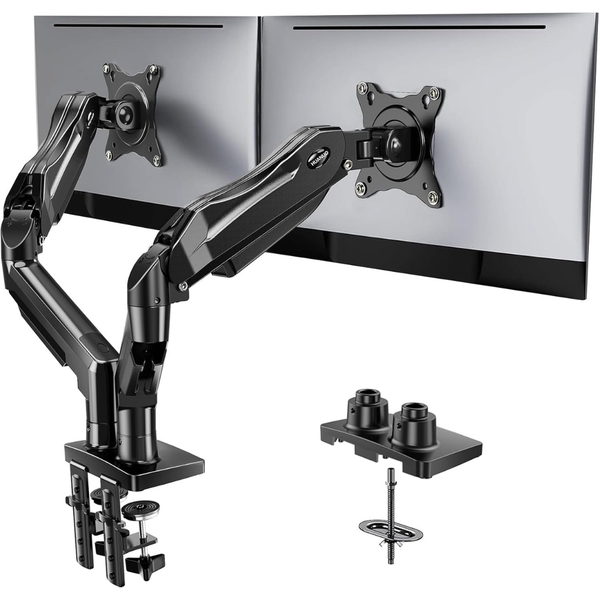 Full Adjustable Desk Mount Dual Monitor Stand For 13" To 32" Screens