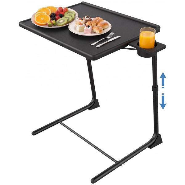 Huanuo Adjustable TV Dinner Tray Table W/ 6-Height & 3 Tilt Angle