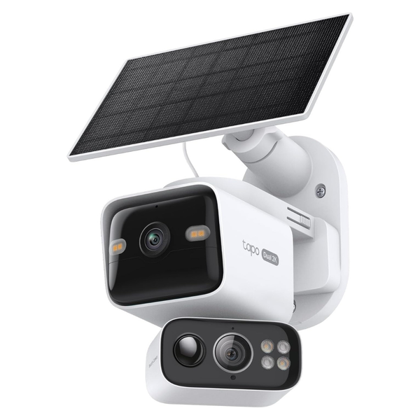 Tapo 2K Dual Lens Pan/Tilt Security Camera W/ Solar Panel