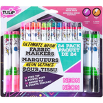 24-Color Tulip Fine Tip & Brush Tip Fabric Markers