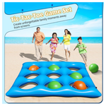 Giant Inflatable Pool Tic-Tac-Toe Game Set With 10 Balls