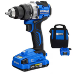 Kobalt 24V 1/2" Keyless Brushless Cordless Drill With Battery, Charger & Bag