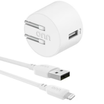 Onn. 12W USB-A Wall Charger With 3ft Lightning To USB Cable