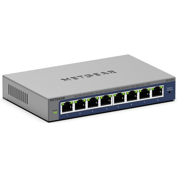 8-Port Netgear Gigabit Ethernet Easy Smart Managed Switch (GS108E)