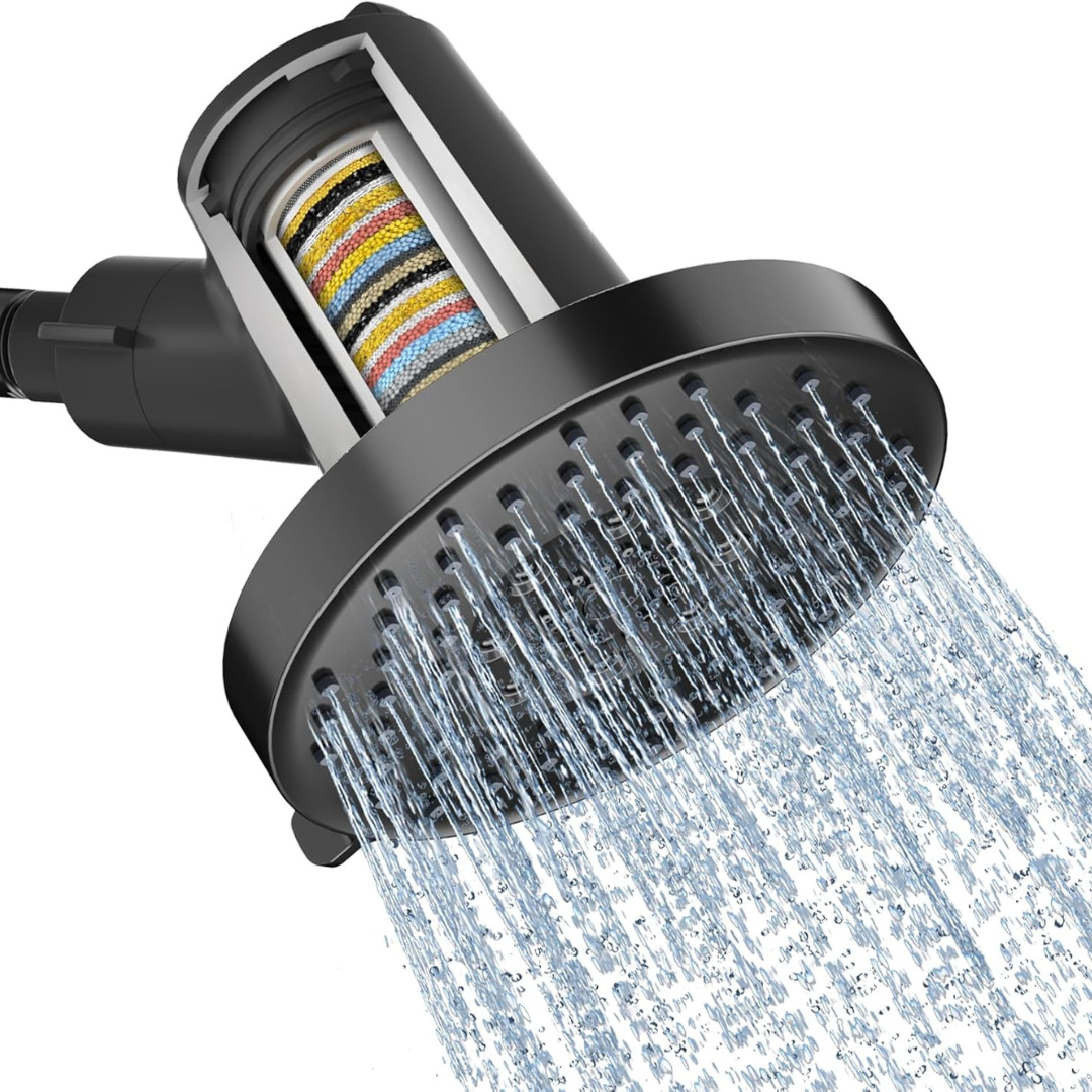 SR SUN RISE 5.5'' High-Pressure Rain Filtered Shower Head (3 Colors)