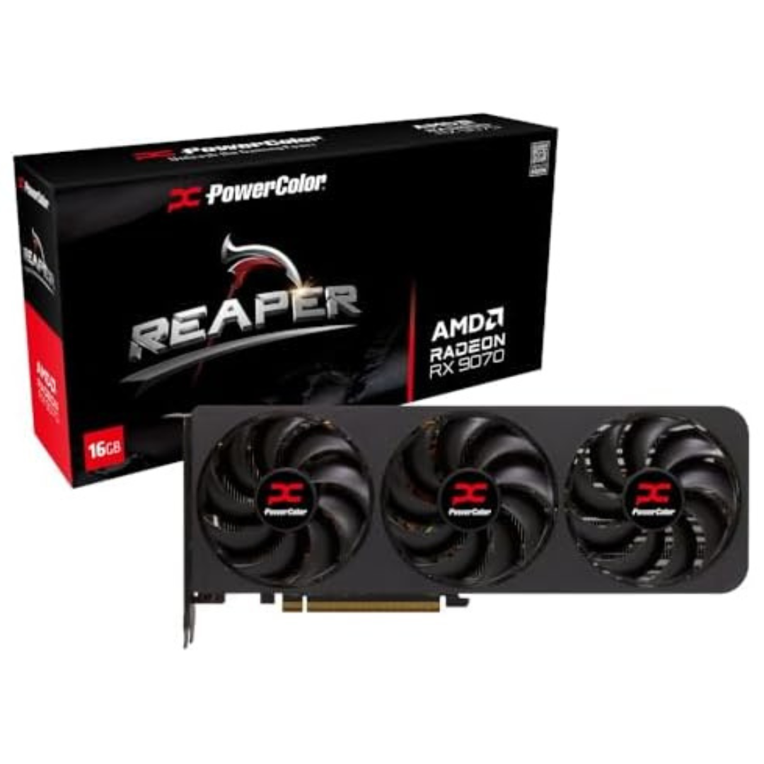 16GB PowerColor Reaper Radeon RX 9070 256-Bit GDDR6 Graphics Card