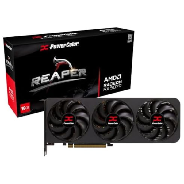 16GB PowerColor Reaper Radeon RX 9070 256-Bit GDDR6 Graphics Card