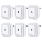 6-Pack Plug-in LED Night Light With Dusk To Dawn Sensor