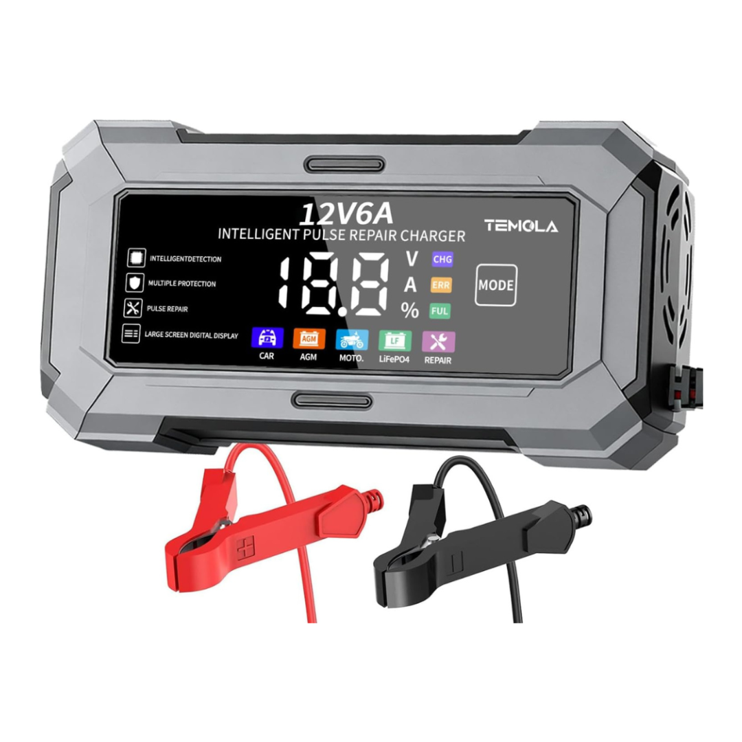Temola 12V 6A Automatic Battery Charger & Maintainer