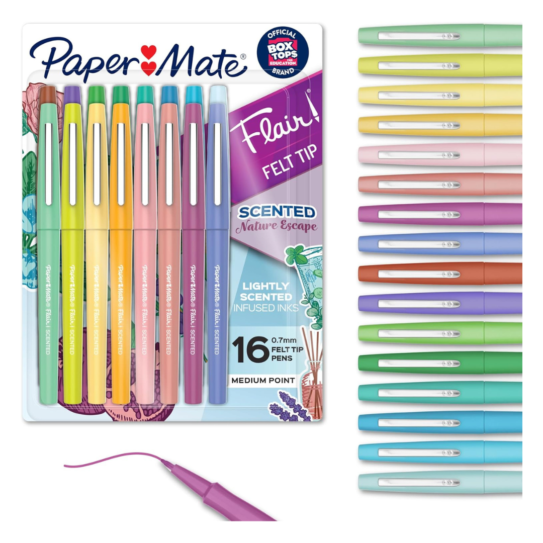 16-Count Paper Mate Flair Nature Escape Scented Felt Tip Pens
