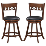 2-Pack 24.5" Giantex Counter Height Swivel Bar Stools