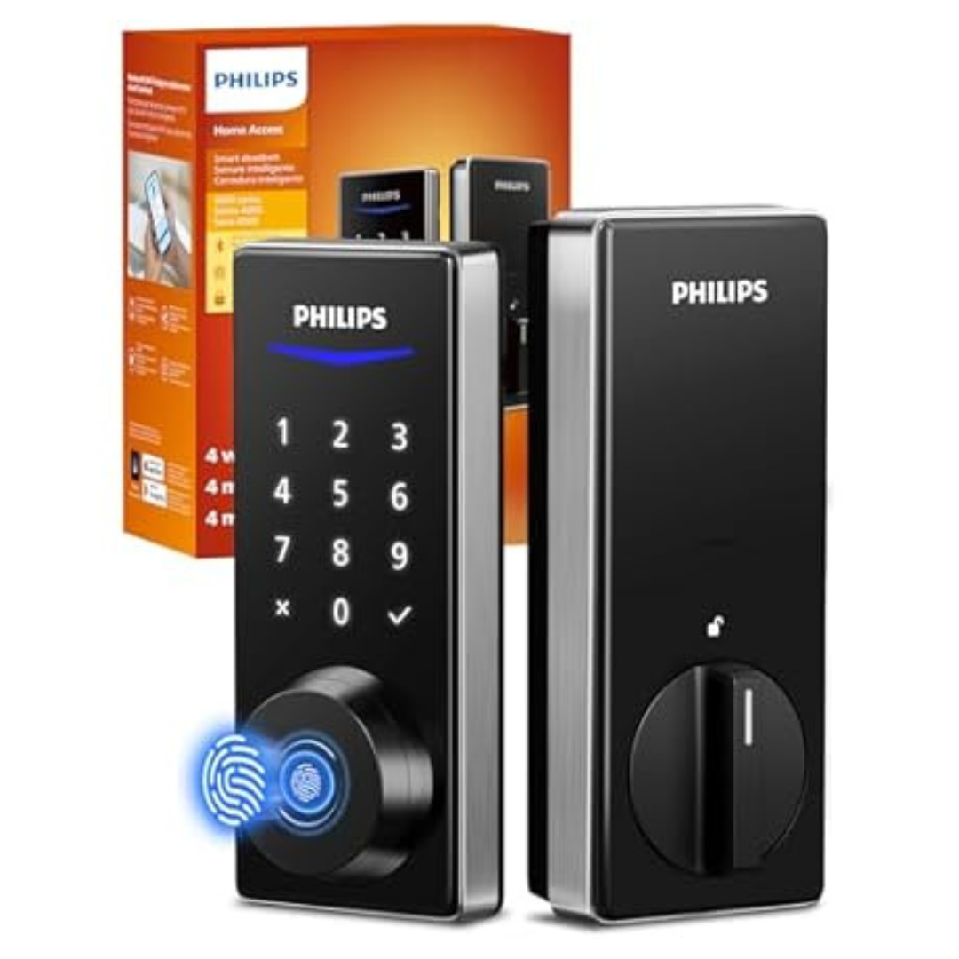 Philips Wi-Fi Smart Keyless Entry Door Lock W/ Fingerprint & App Control (2 Colors)