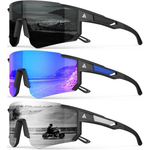 3-Pack QALLY Polarized Sports UV400 Protection Sunglasses