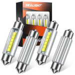 4-Pack Sealight 578 LED Bulbs 41mm 6500K White Interior Lights