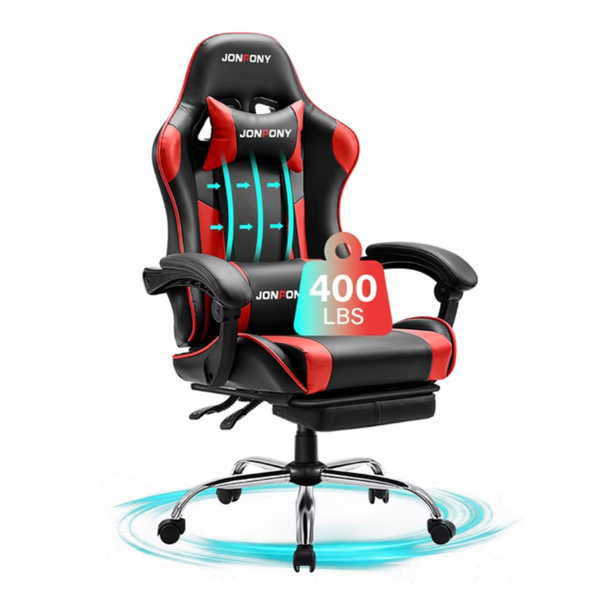 Jonpony Ergonomic Big And Tall High Back PU Leather Gaming Chair
