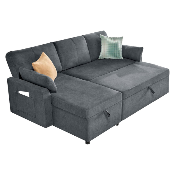 Amerlife 2-in-1 Sleeper Sofa Bed With Storage Chaise