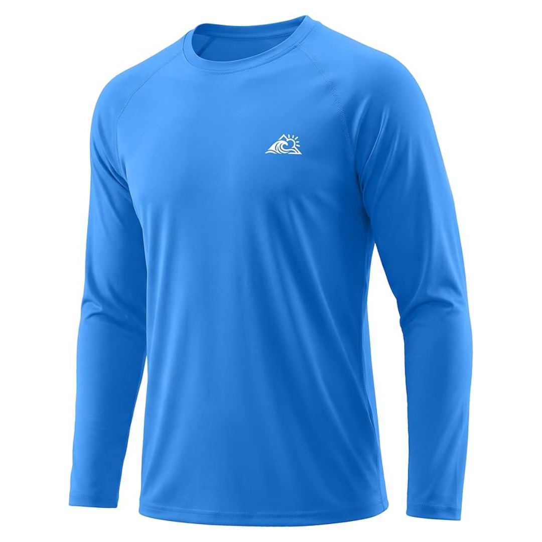 Men's UPF 50+ Long Sleeve Sun UV Protection Swim T-Shirts