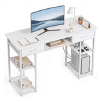 Edx 48'' Small Gaming Desk With Drawers & Storage Shelves