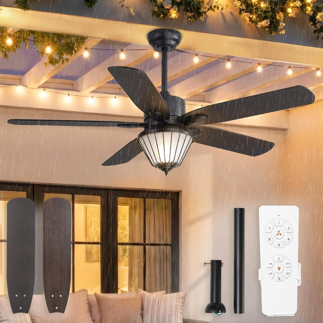 Glowvia 52" Ceiling Fan With Lights