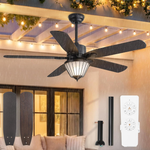Glowvia 52" Ceiling Fan With Lights