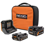 RIDGID 18V MAX Output 4.0 Ah And 2.0 Ah Batteries With 18V Charger