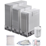 18-Pack Bagsmart Portable Vacuum Storage Bags w/ Rechargeable Pump