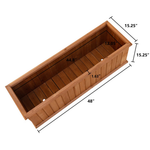Barros Wood Outdoor Raised Garden Bed Planter Box (12" x 40" x 12")
