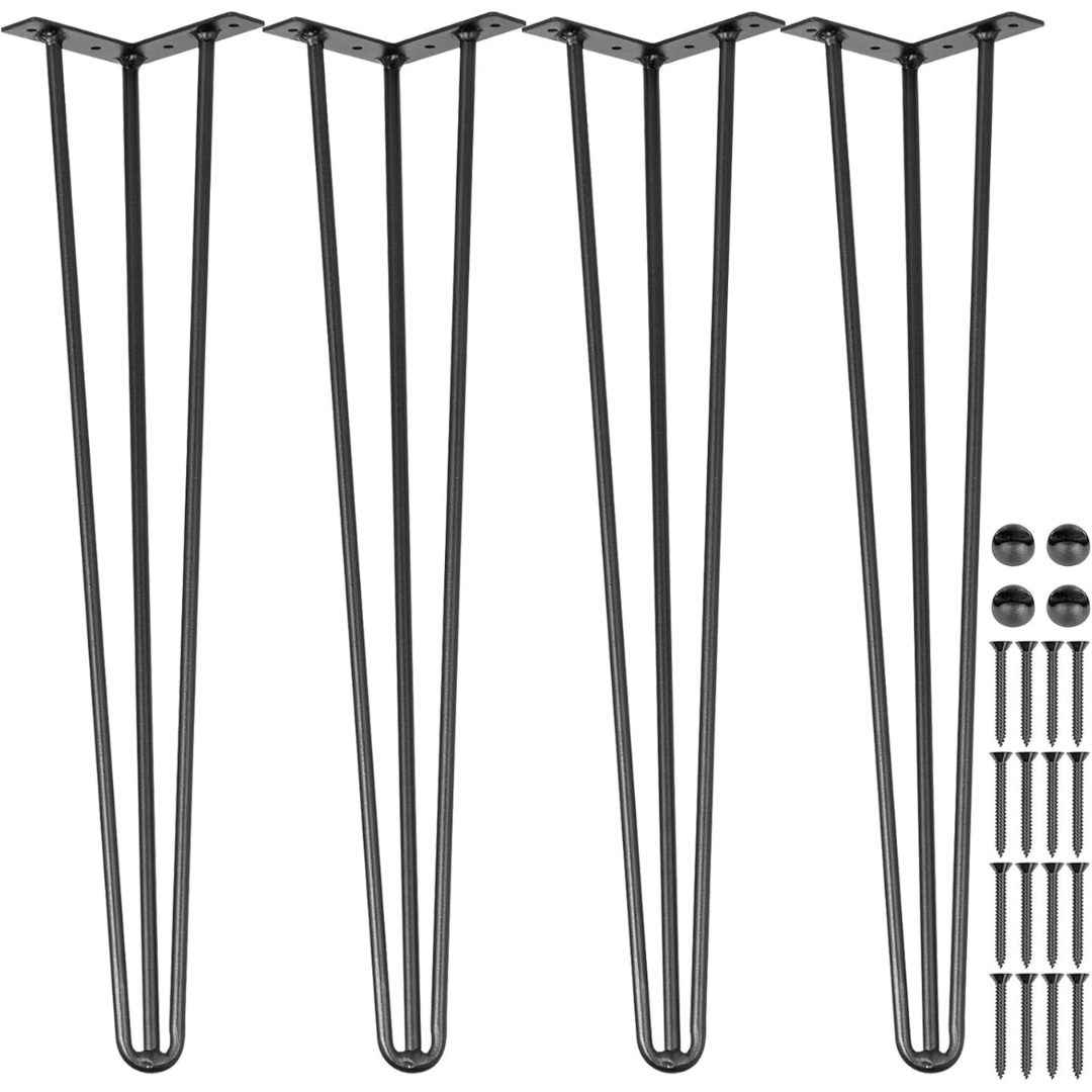 Set of 4 VEVOR 26" Carbon Steel Hairpin Table Legs