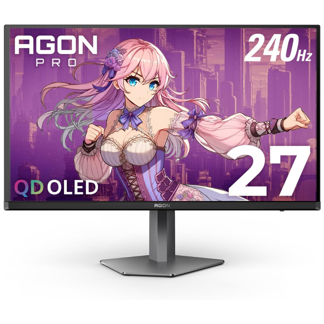 27" AOC Agon PRO AG276QZD2 WQHD 240Hz 0.3ms HDR OLED Gaming Monitor