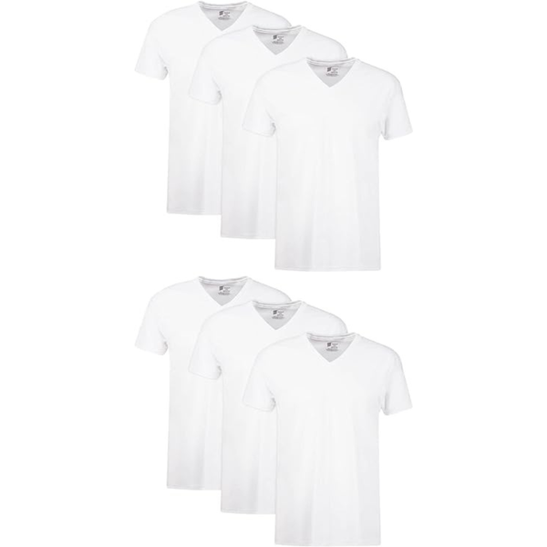 6-Pack Hanes Men's Cotton Moisture-Wicking Undershirts