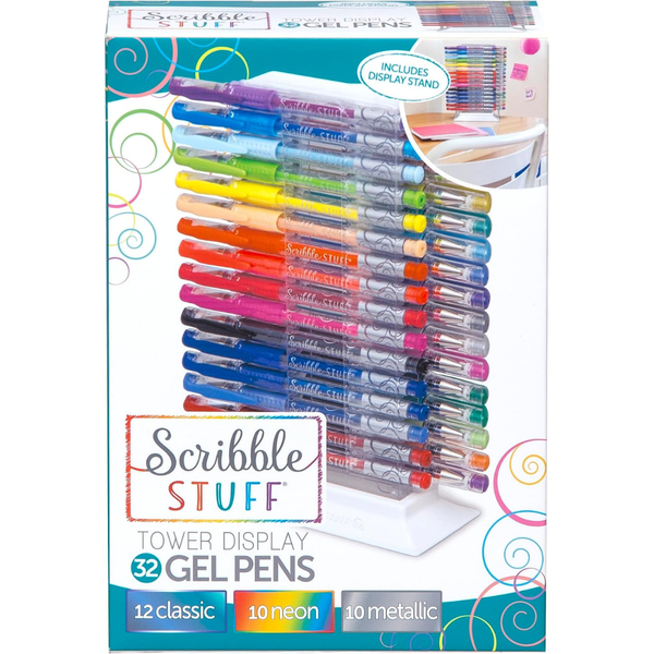 32-Count Cra-Z-Art Scribble Stuff Gel Pens Tower (FWT52-99R1)