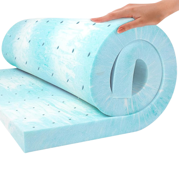 38" x 75" MLILY 2" Twin Size Gel Memory Foam Mattress Topper
