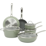 10-Piece Sur La Table Kitchen Essentials Ceramic Nonstick Aluminum Cookware Set