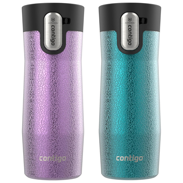 2-Pack 16oz Contigo AUTOSEAL West Loop Insulated Travel Mug W/ Easy-Clean Lid