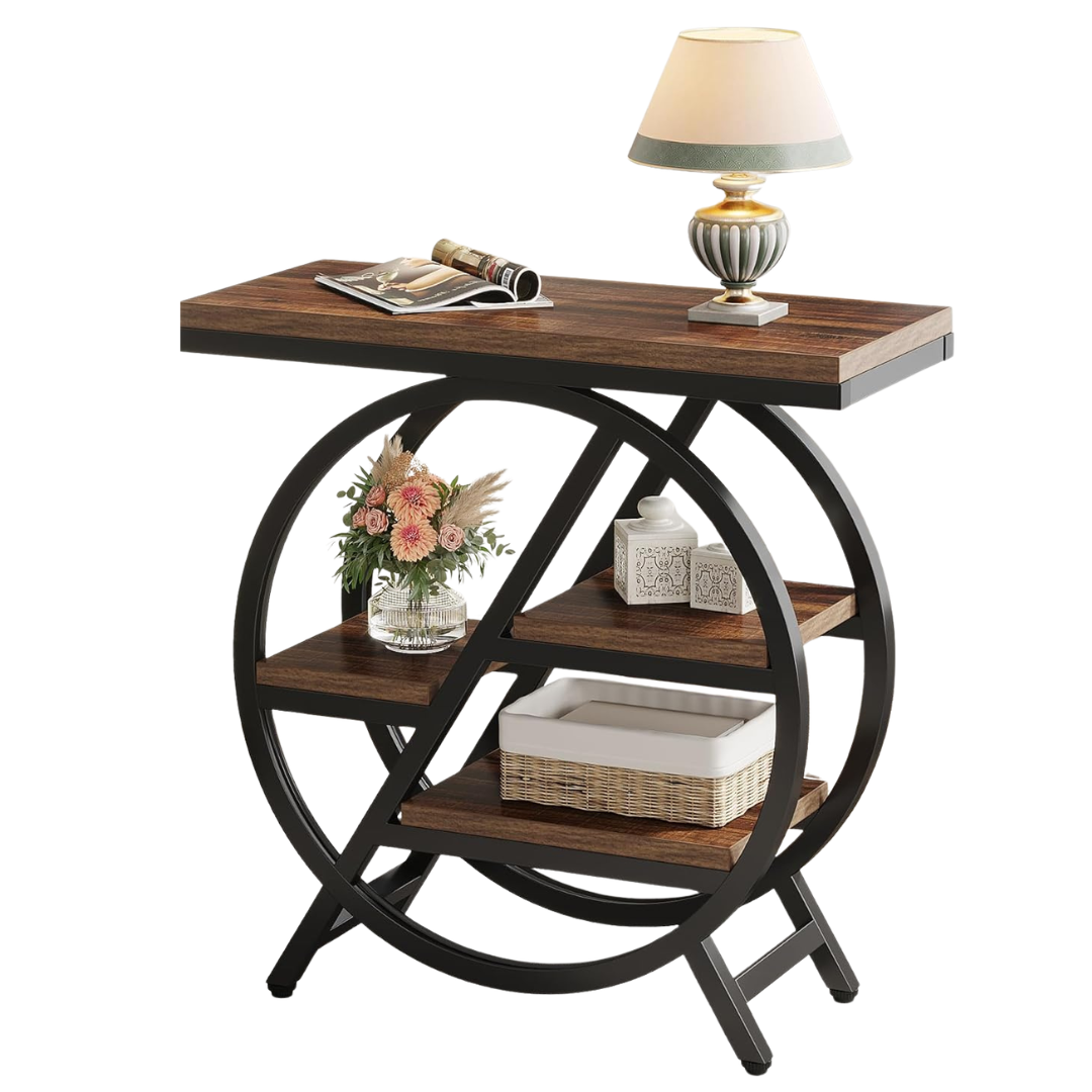 3-Tier Wood End Table