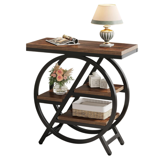 3-Tier Wood End Table
