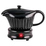 13.5 Ounce Electric Gravy Boat Warmer With Ceramic Pot And Lid