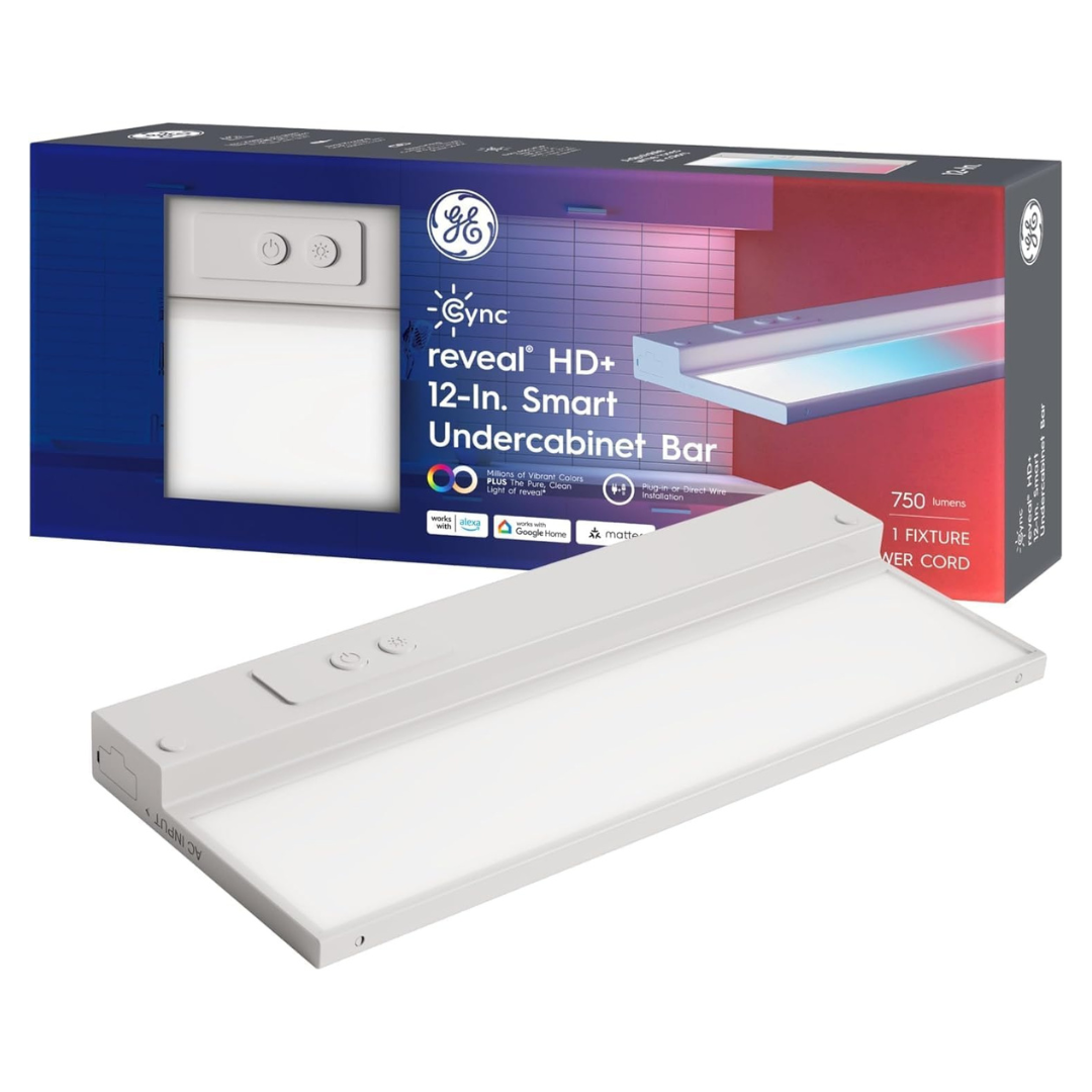 12" Bar GE Cync Reveal HD+ Smart Undercabinet Light Fixture